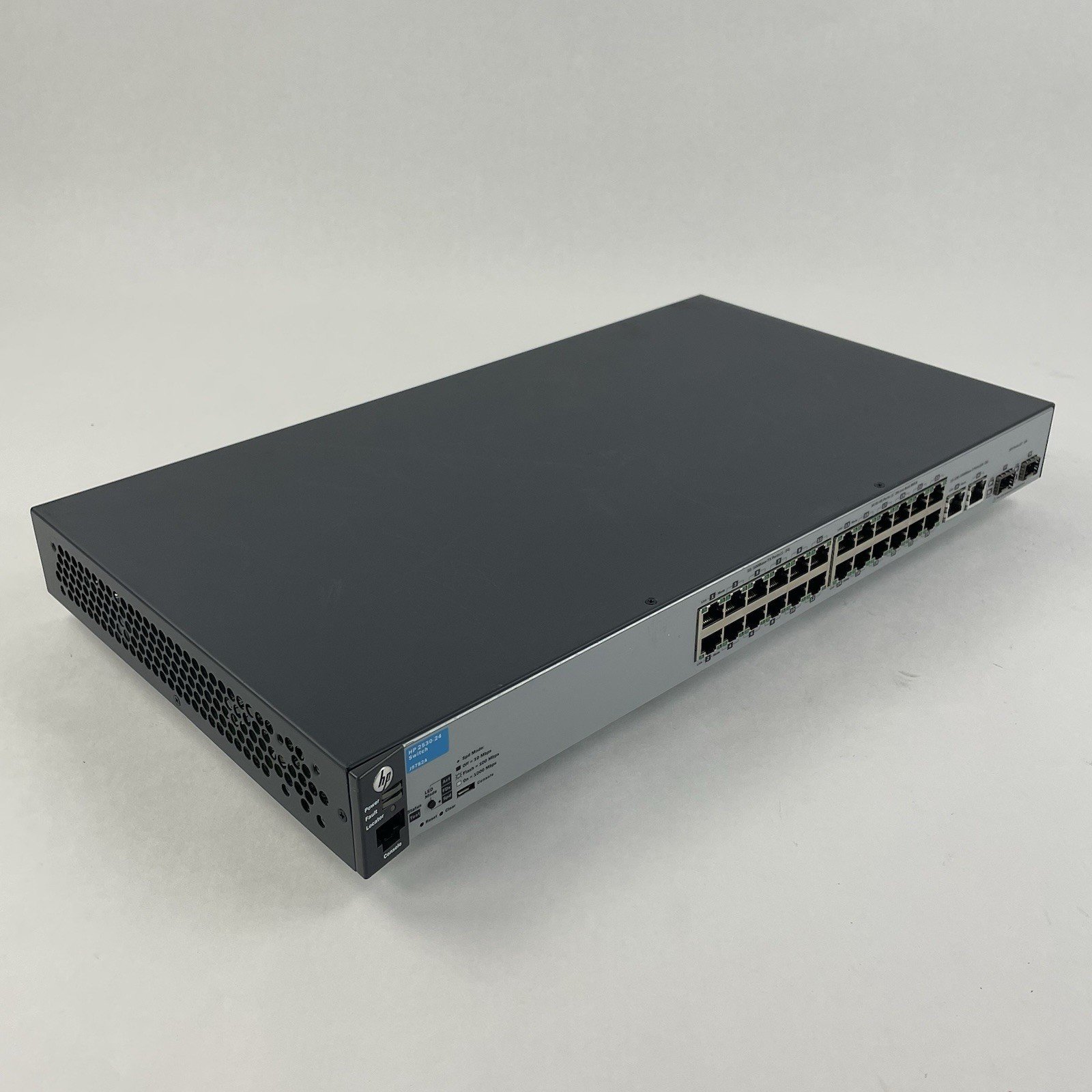 HP 2530-24 J9782A 24 Port PoE Managed Switch Tested and Reset
