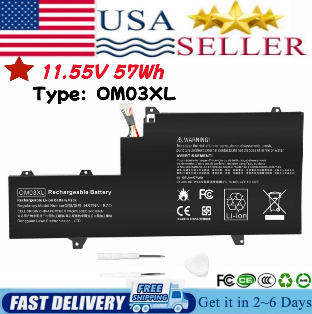 ✅LOT OM03XL 0M03XL Battery For HP EliteBook X360 1030 G2 863167-171 HSTNN-IB7O