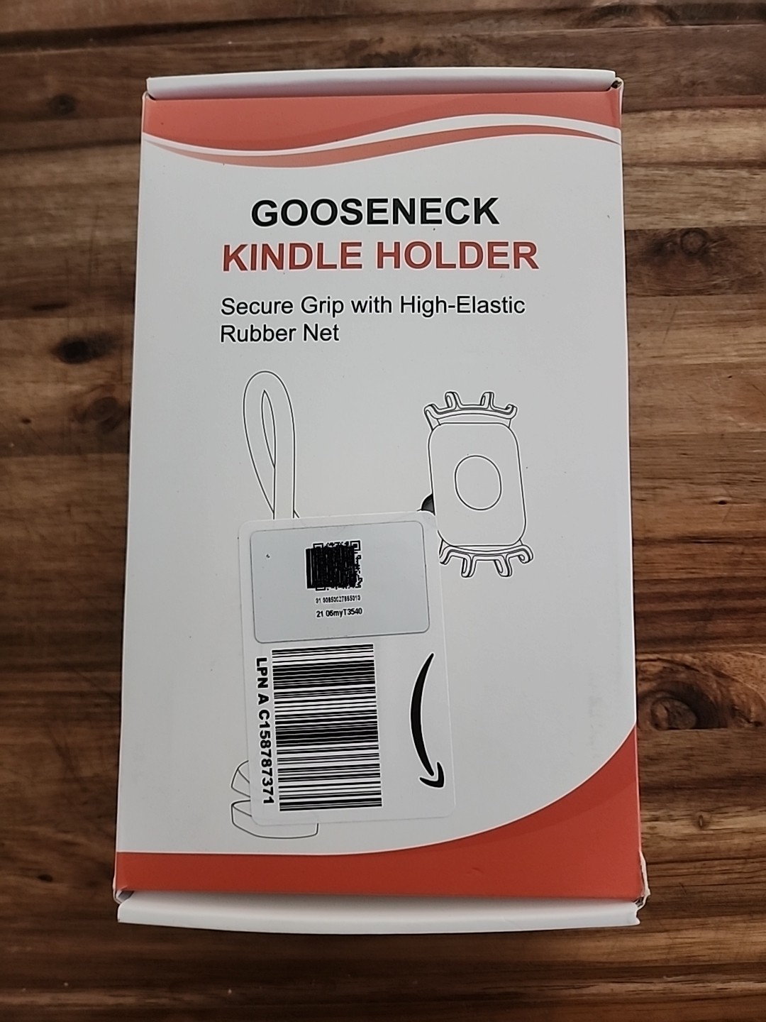 Gooseneck Adjustable Kindle Tablet Holder Stand Secure Grip Rubber Net OPEN BOX