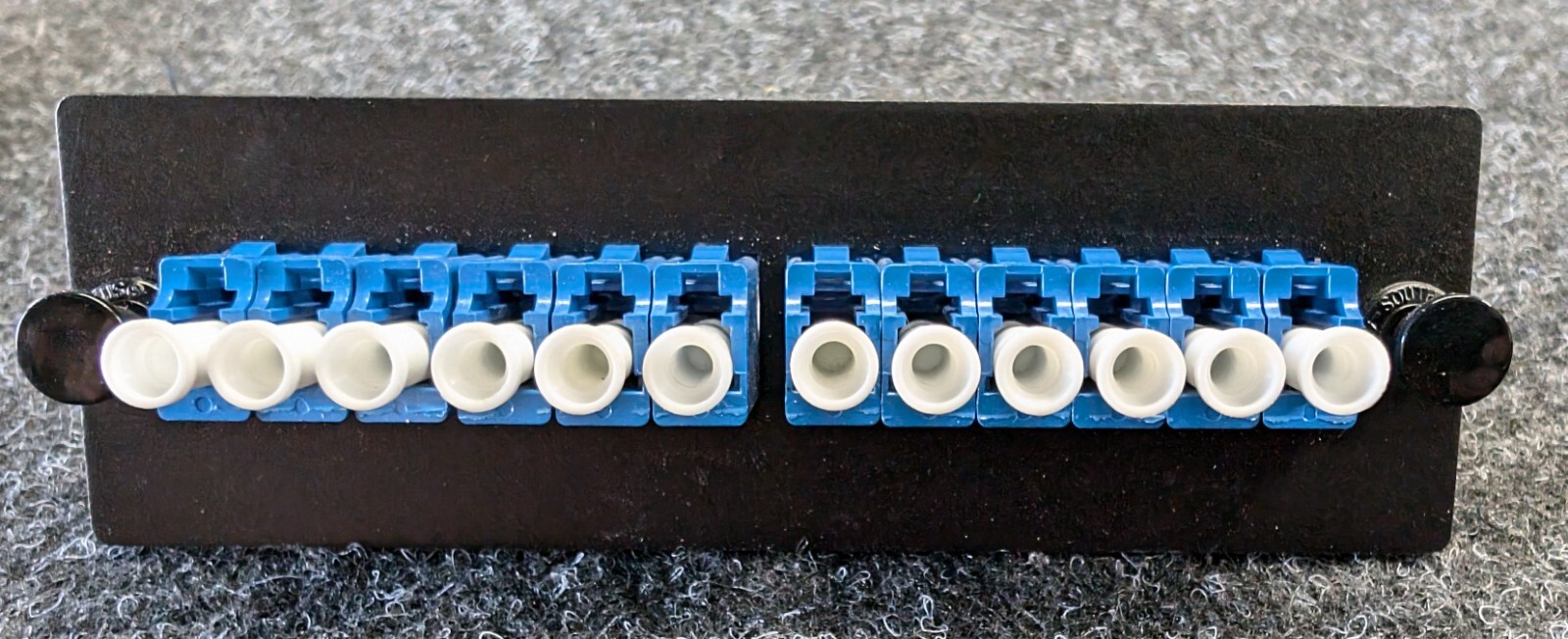 Panduit FAP12WBULCZ Fiber Adapter Panel w/12 LC Singlemode OS1/OS2 Couplers Blue