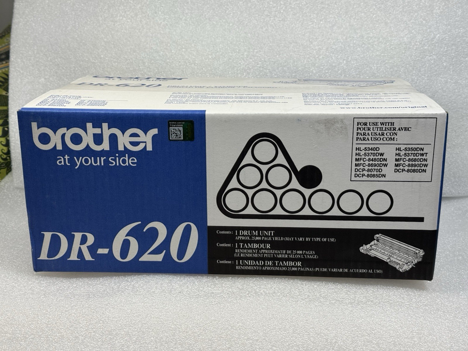 Brother DR620 25,000 Page-Yield Drum Unit - Black New In Box
