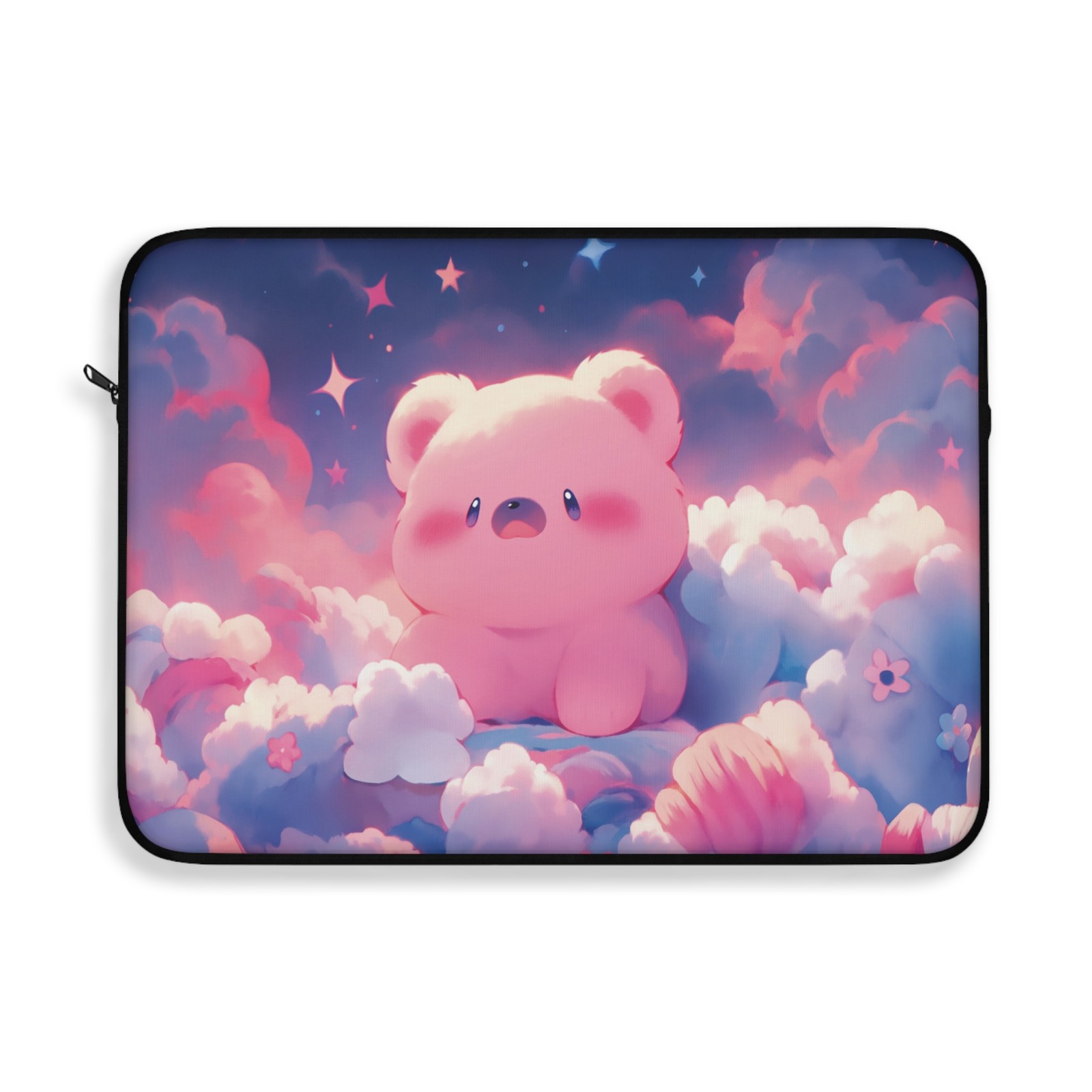 Kawaii Pink Teddy Bear Laptop Sleeve 13" 15", Cute Laptop Bag, MacBook Sleeve