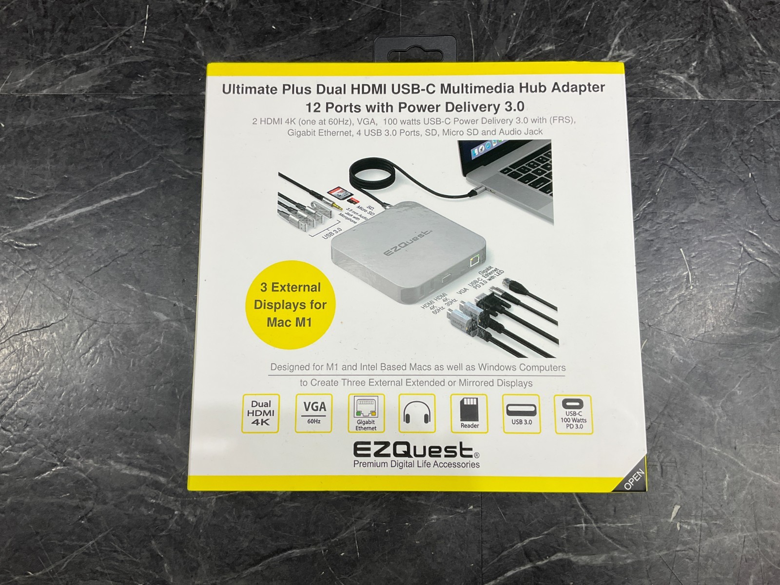 EZQuest Ultimate Plus USB-C Hub X40214 ✅ ❤️️ ✅ ❤️ BRAND NEW ✅ ❤️️ ✅ ❤️