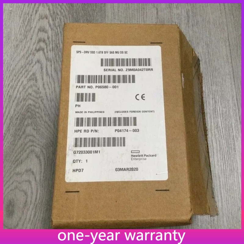 NEW P04533-B21 P06580-001 HPE 2.5'' 1.6TB SSD SAS 12G MU GEN10 Solid State Drive