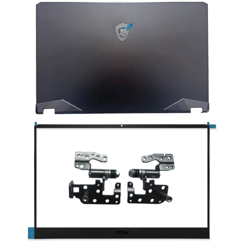 New for MSI GE76 Raider 10SGS SFS MS-17K1 LCD Back Cover+Front Bezel+Hinge Black