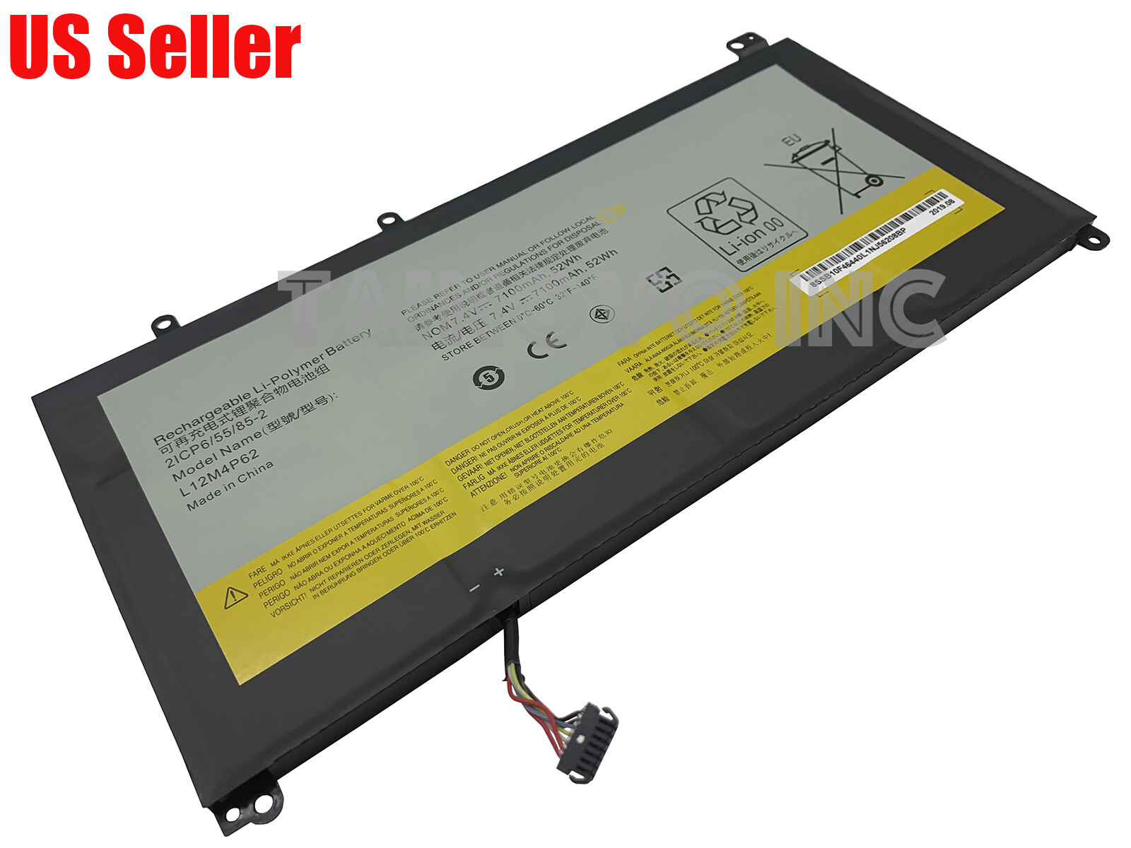New 52Wh L12M4P62 Battery for Lenovo Ideapad U430 U530 Touch L12L4P62 Series