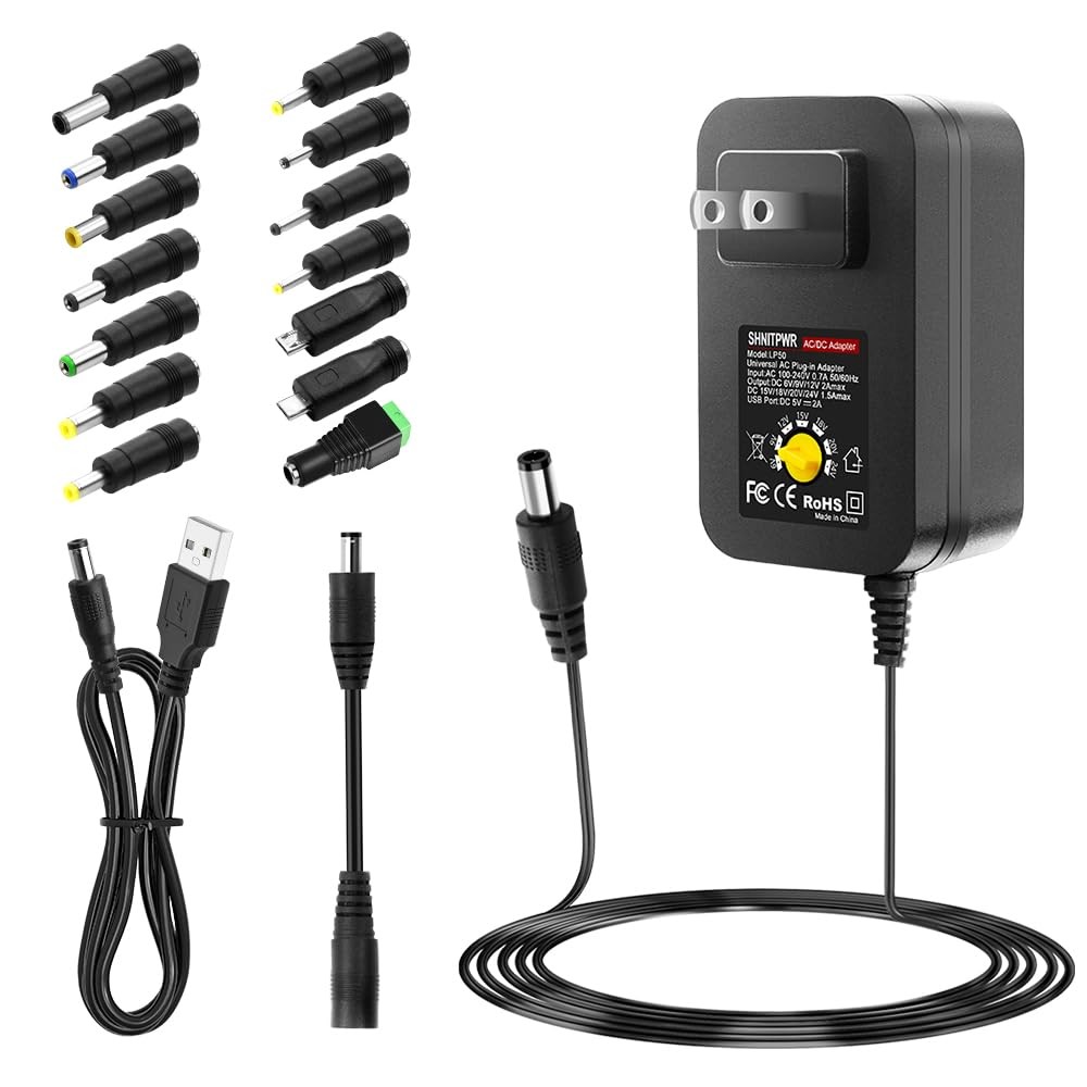 SHNITPWR 36W Adjustable Power Supply DC 6V~24V Universal 6V-24V 