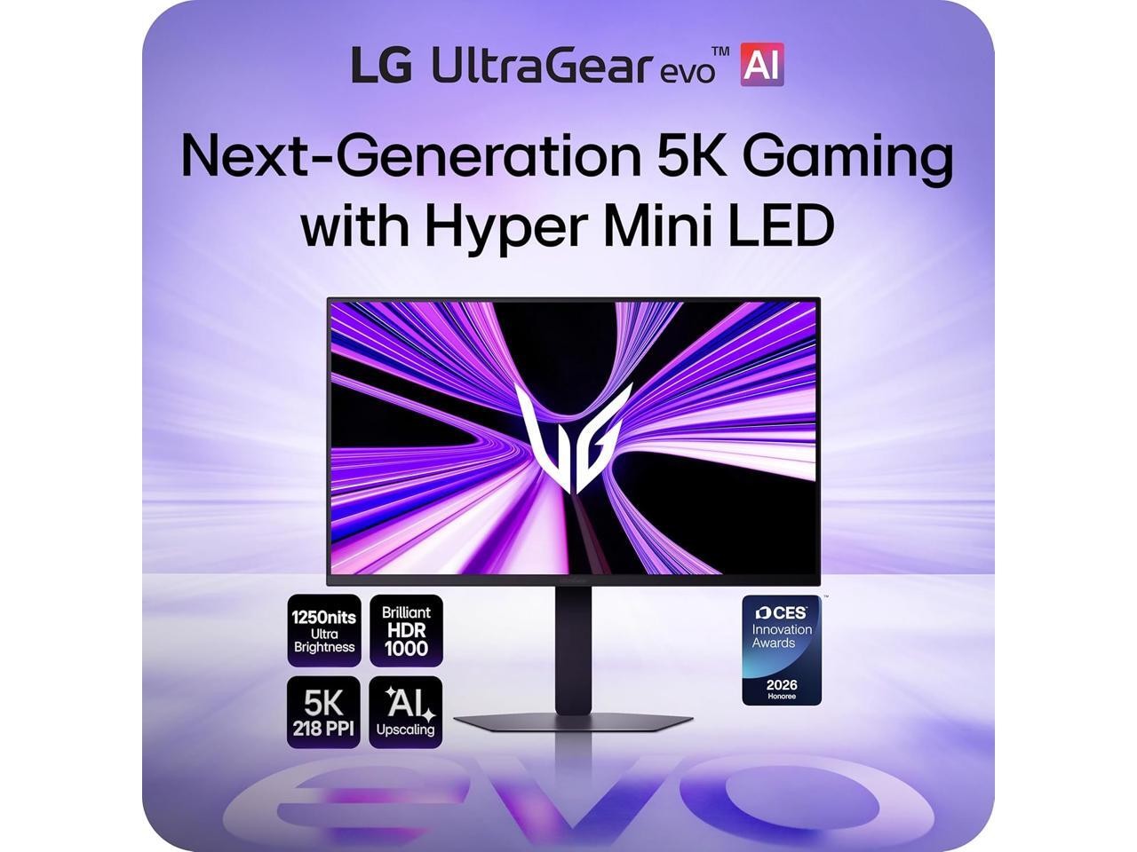 LG UltraGear evo AI 27 inch Dual Mode 5K 165Hz QHD 2K 1440P 330Hz IPS MINI LED
