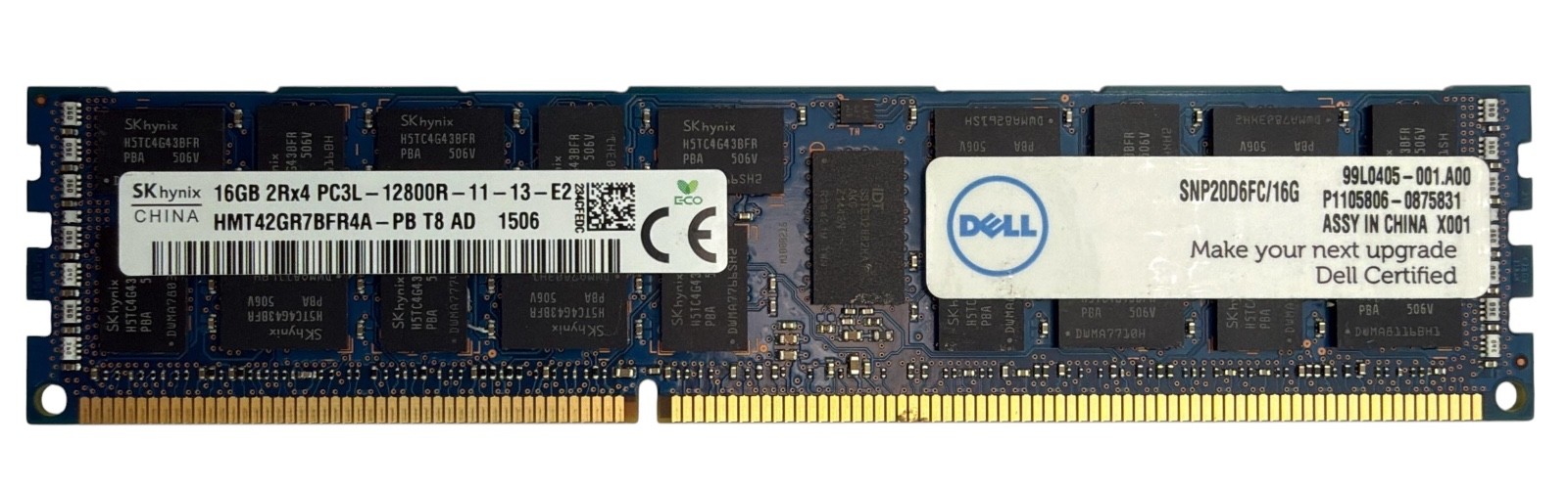 SK Hynix 16GB (1x16GB) PC3L-12800R DDR3-1600 Server Memory HMT42GR7BFR4A-PB