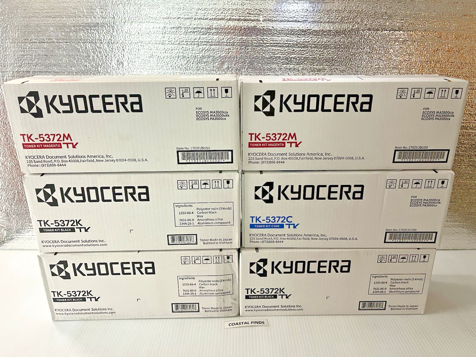 Kyocera TK-5372 Toner Cartridge Lot (6) OEM NEW Sealed TK-5372K TK-5372M ""72C