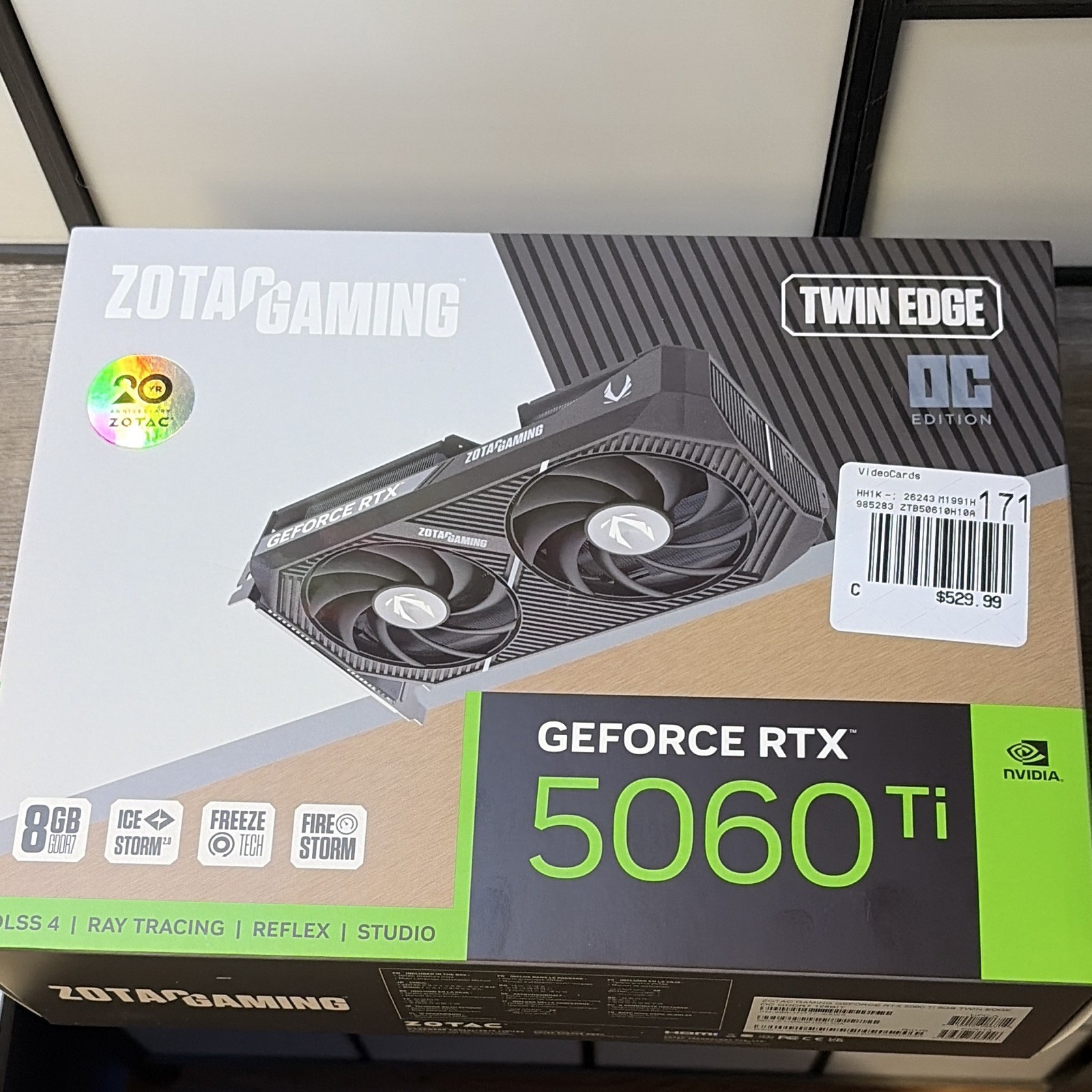 ZOTAC GAMING GeForce RTX 5060 Ti Twin Edge OC 8GB GDDR7 ****SEALED**** BNIB