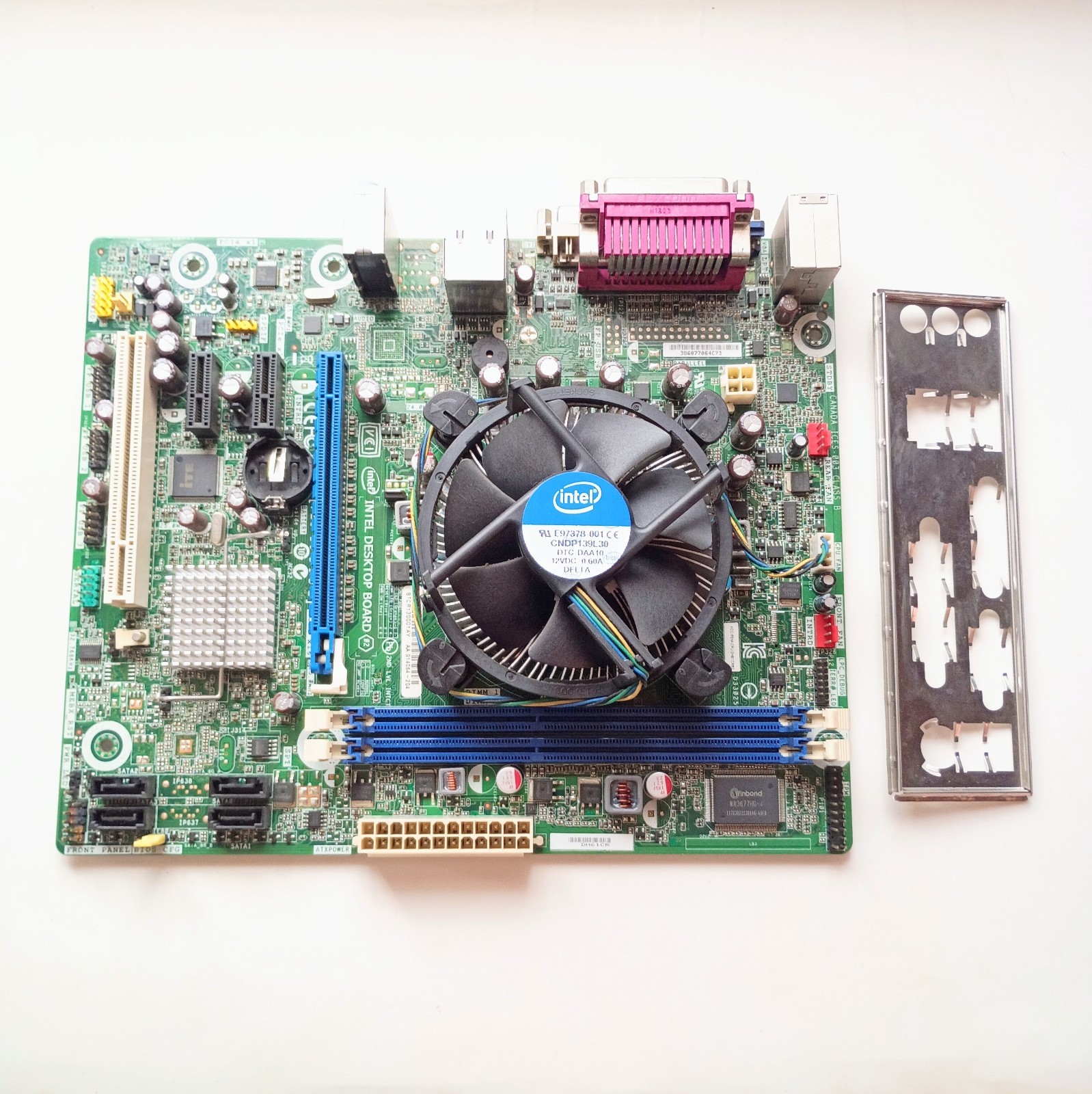 Motherboard CPU Combo Micro Atx Intel  DH61CR with i5 2400, Cooler, I/O shield