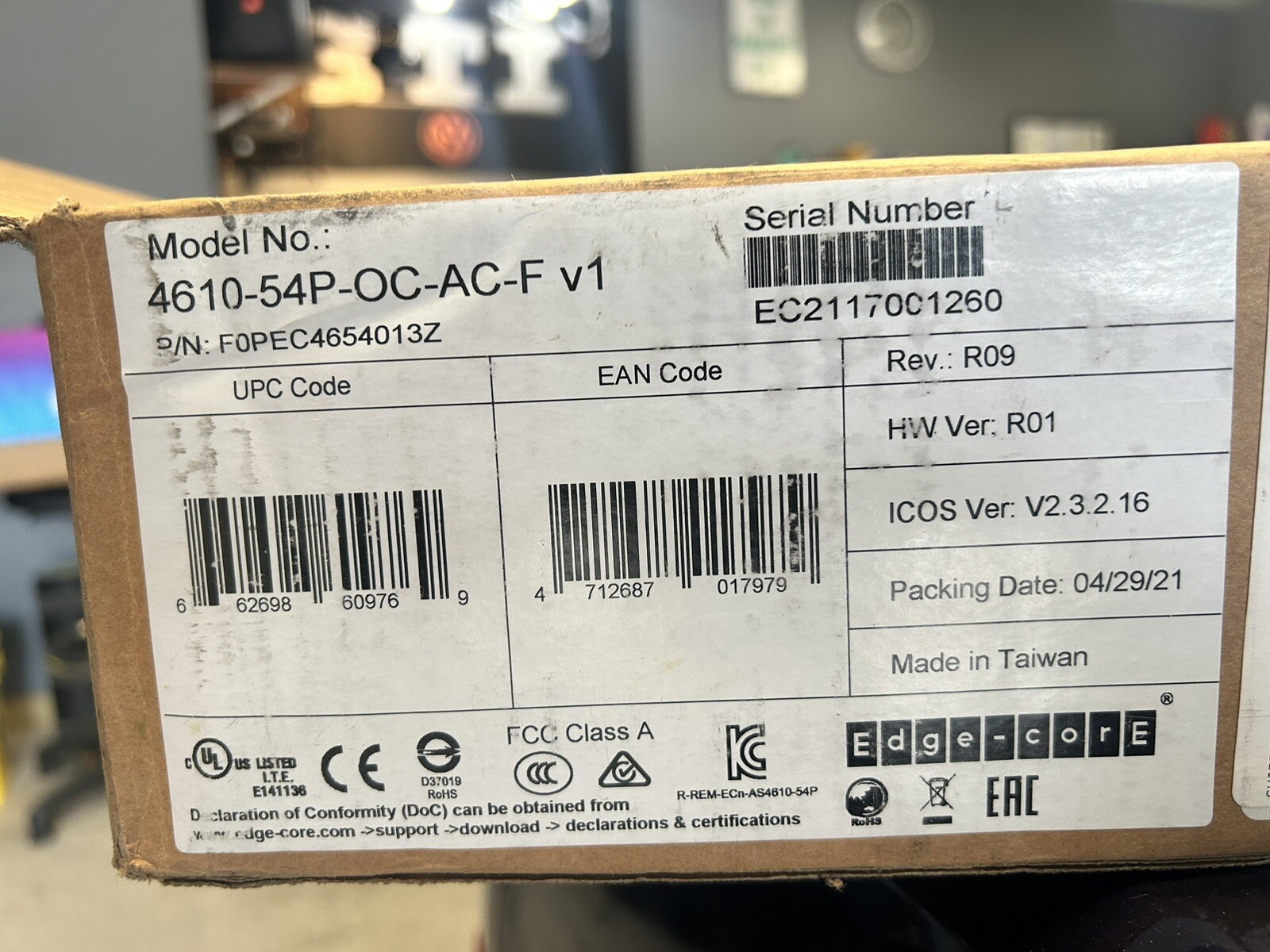 edge core switch 4610-54p-oc-ac-f v1
