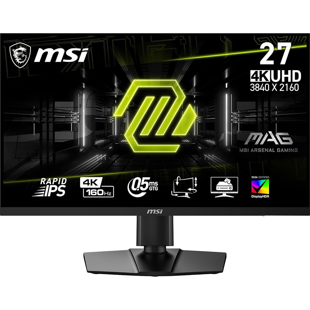 MSI 27 MAG 274UPF E2 UHD 160Hz Flat Gaming Monitor in Metallic Black | Open Box