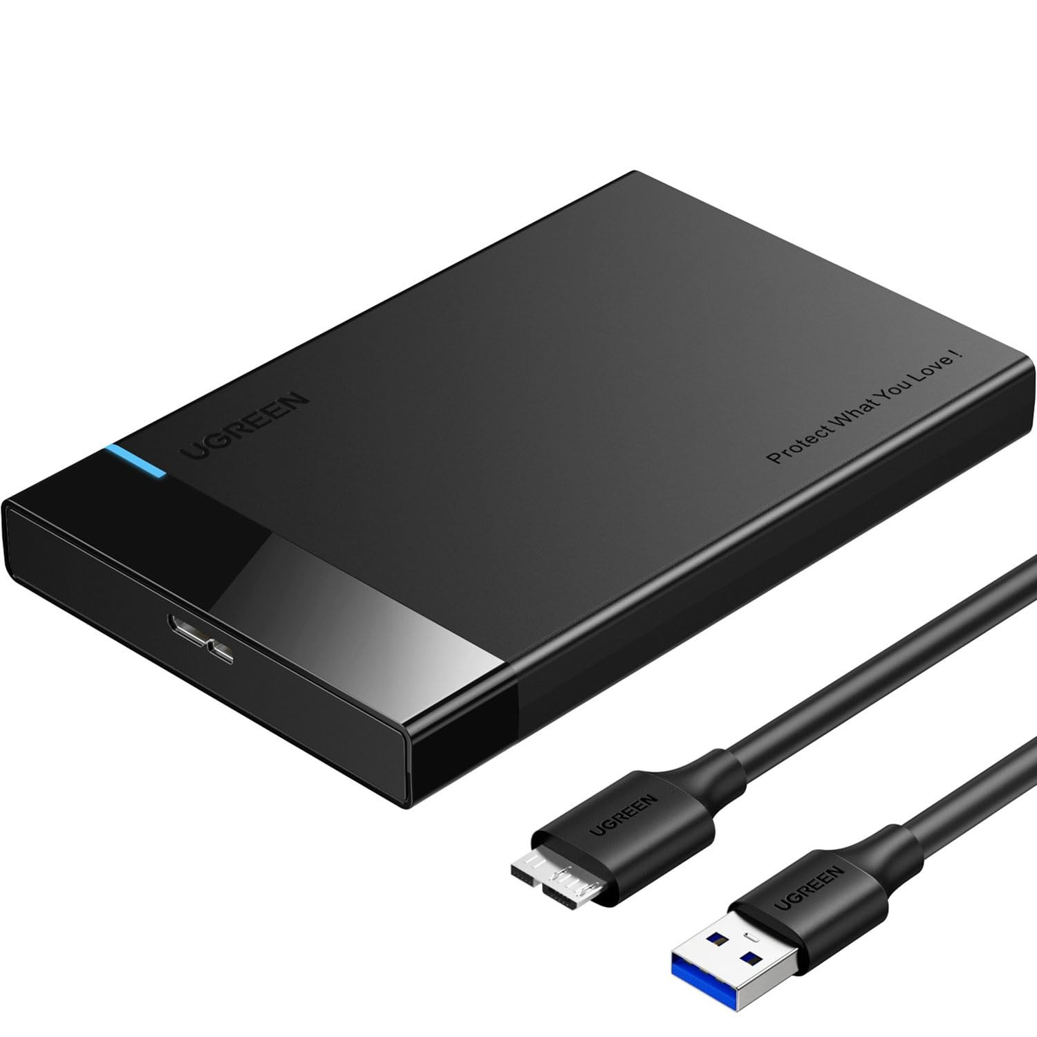 UGREEN 2.5" Hard Drive Enclosure USB 3.0 to SATA III Adapter Supports Black