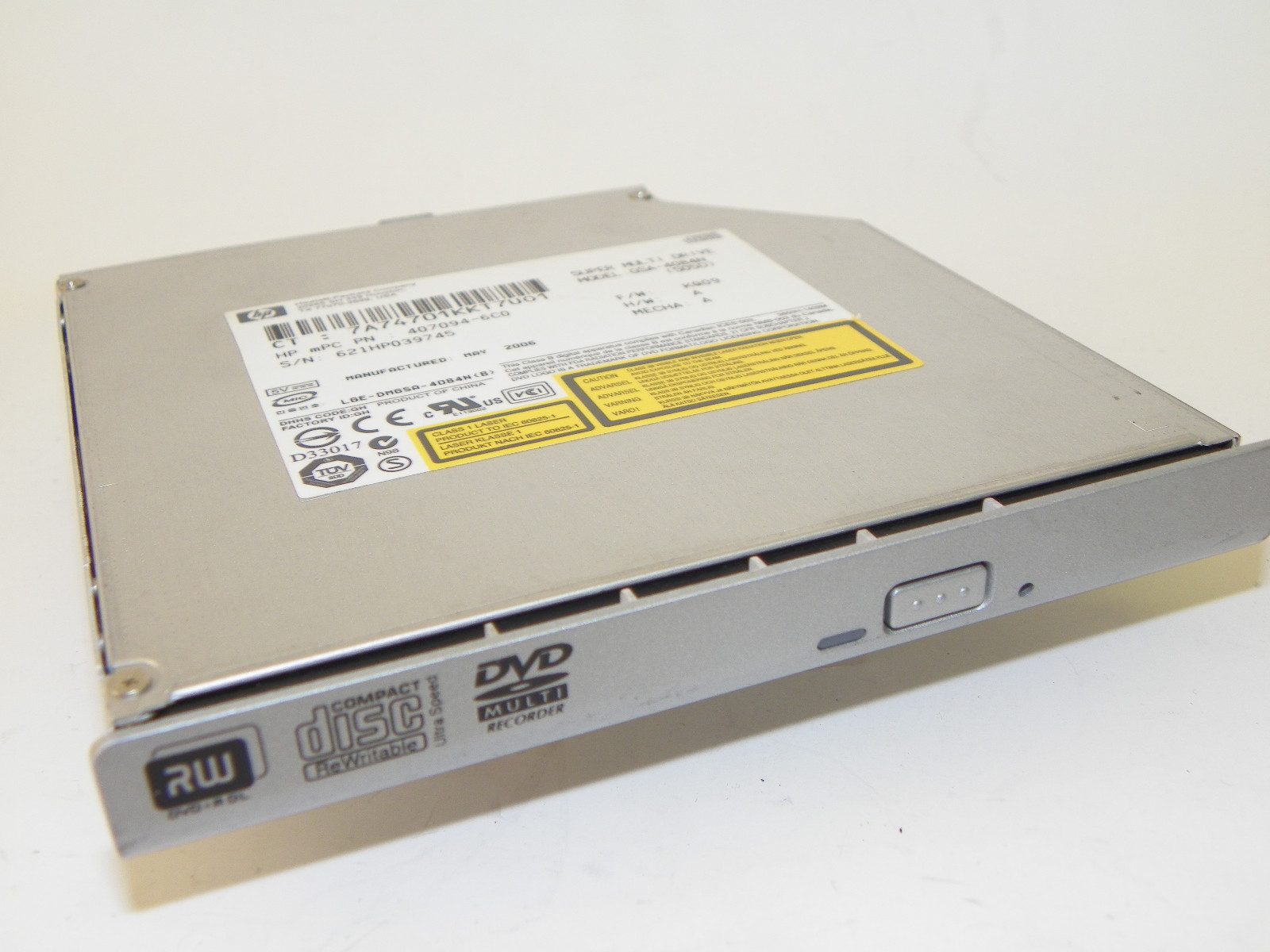 GSA-4084N Super DVD+/-RW LightScribe HP dv8000 dv8200 dv8400 Drive 403807-001