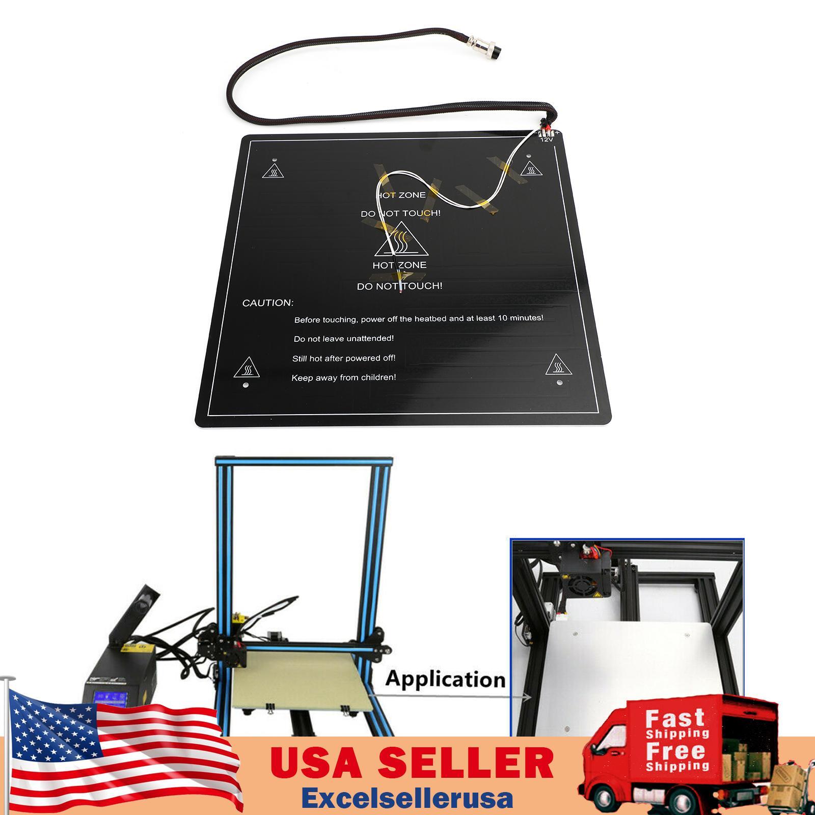 310x310x3mm 3D Printer 12V Aluminum Heat Bed with Cable for Creality CR10 CR10S