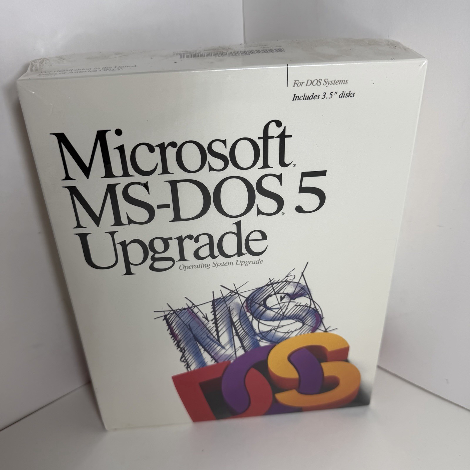 Vintage Microsoft MS-DOS 5.0 Upgrade 3.5" Software Operating System Disks SEALED