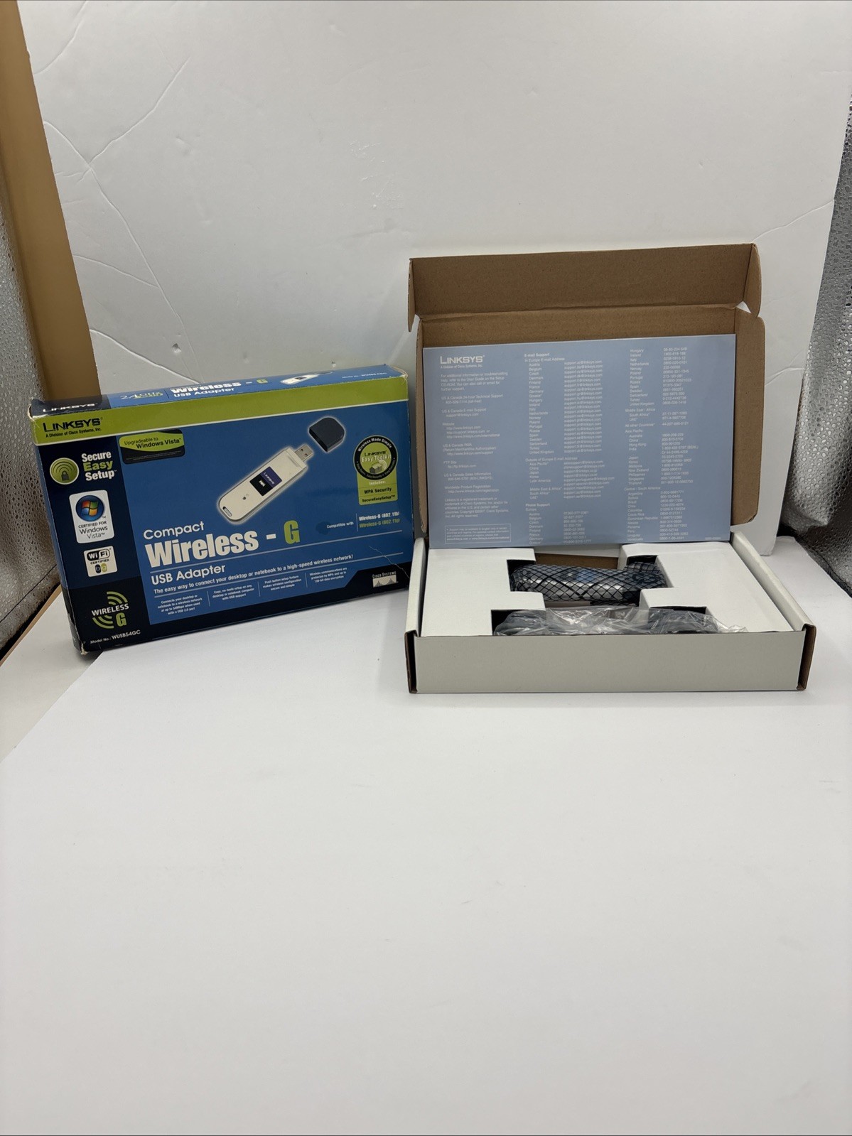 WUSB54GSC Compact Wireless-G USB Network Adapter w SpeedBooster Cisco-Linksys