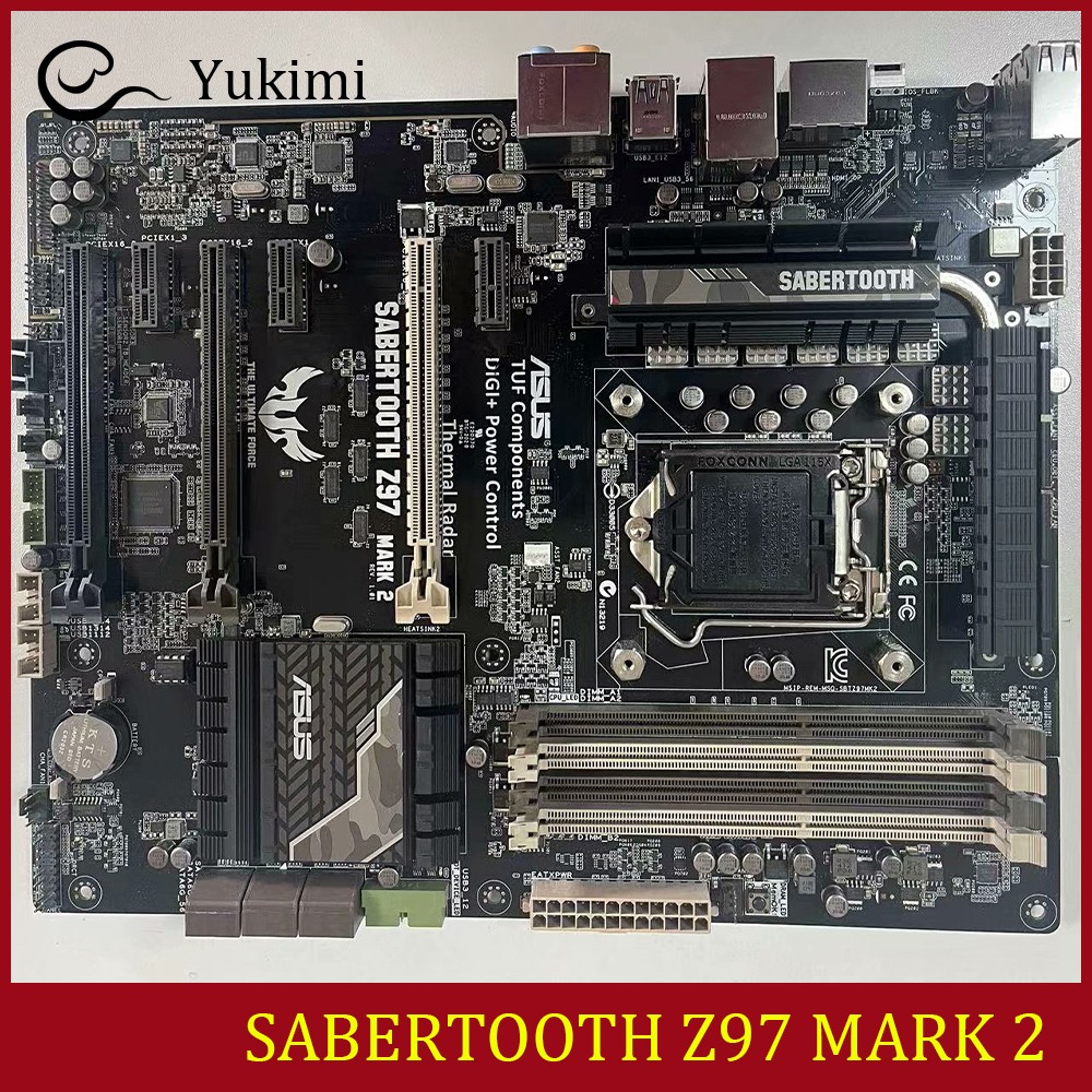FOR ASUS SABERTOOTH Z97 MARK 2 DDR3*4 LGA1150 32GB HDMI Display Port Ｍotherboard