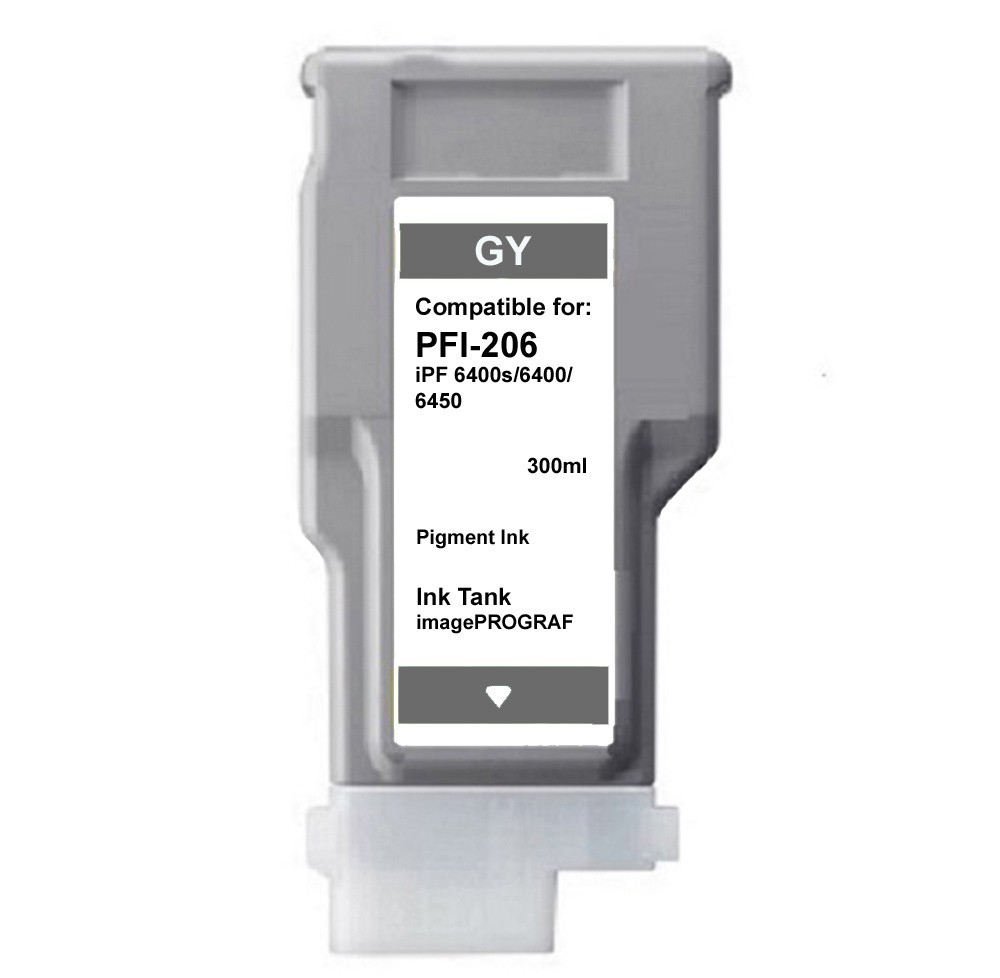PFI-206 Gray Ink Cartridge for Canon IPF 6400s 6400 6450 PFI206GY