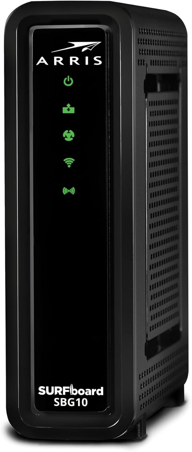 ARRIS SURFboard SBG10 DOCSIS 3.0 16x4 Gigabit Cable Modem & AC1600 Wi-Fi Router