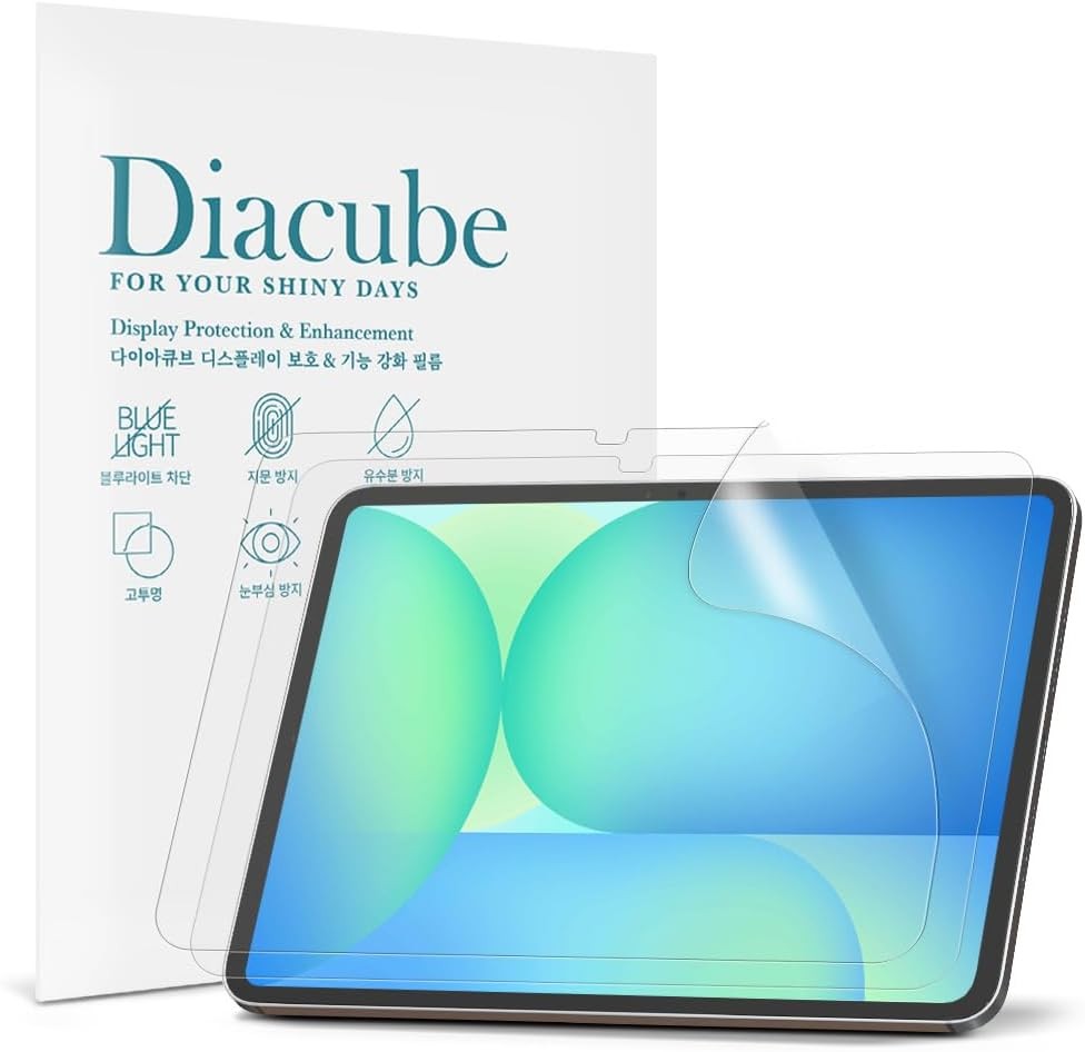 2-Pack Anti-Fingerprint Anti-Glare Screen Protectors with Blue Light Filter for