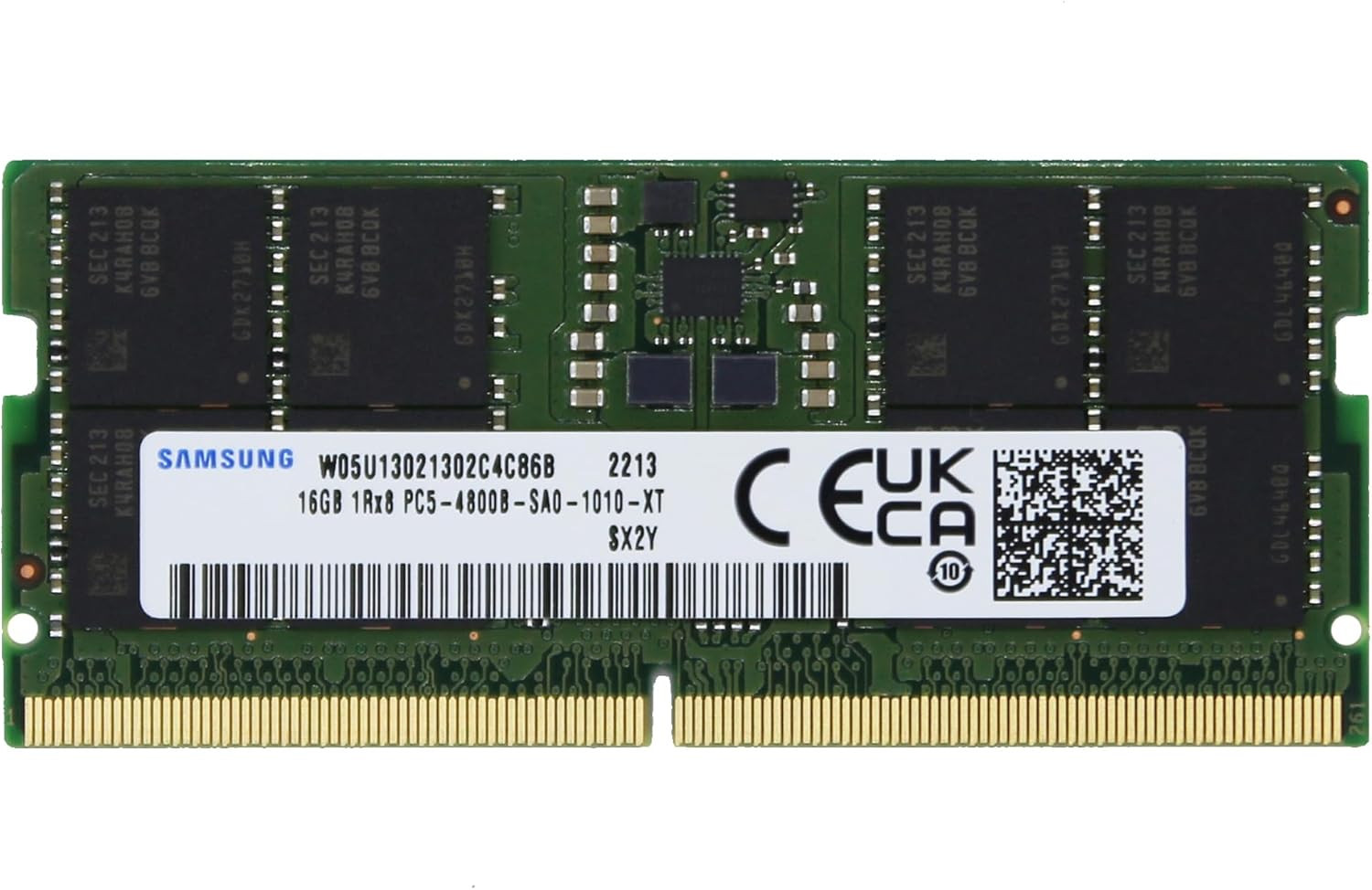 16GB DDR5 4800MHz PC5-38400 SODIMM 1Rx8 Single Rank CL40 1.1v 262pin Non-ECC ...
