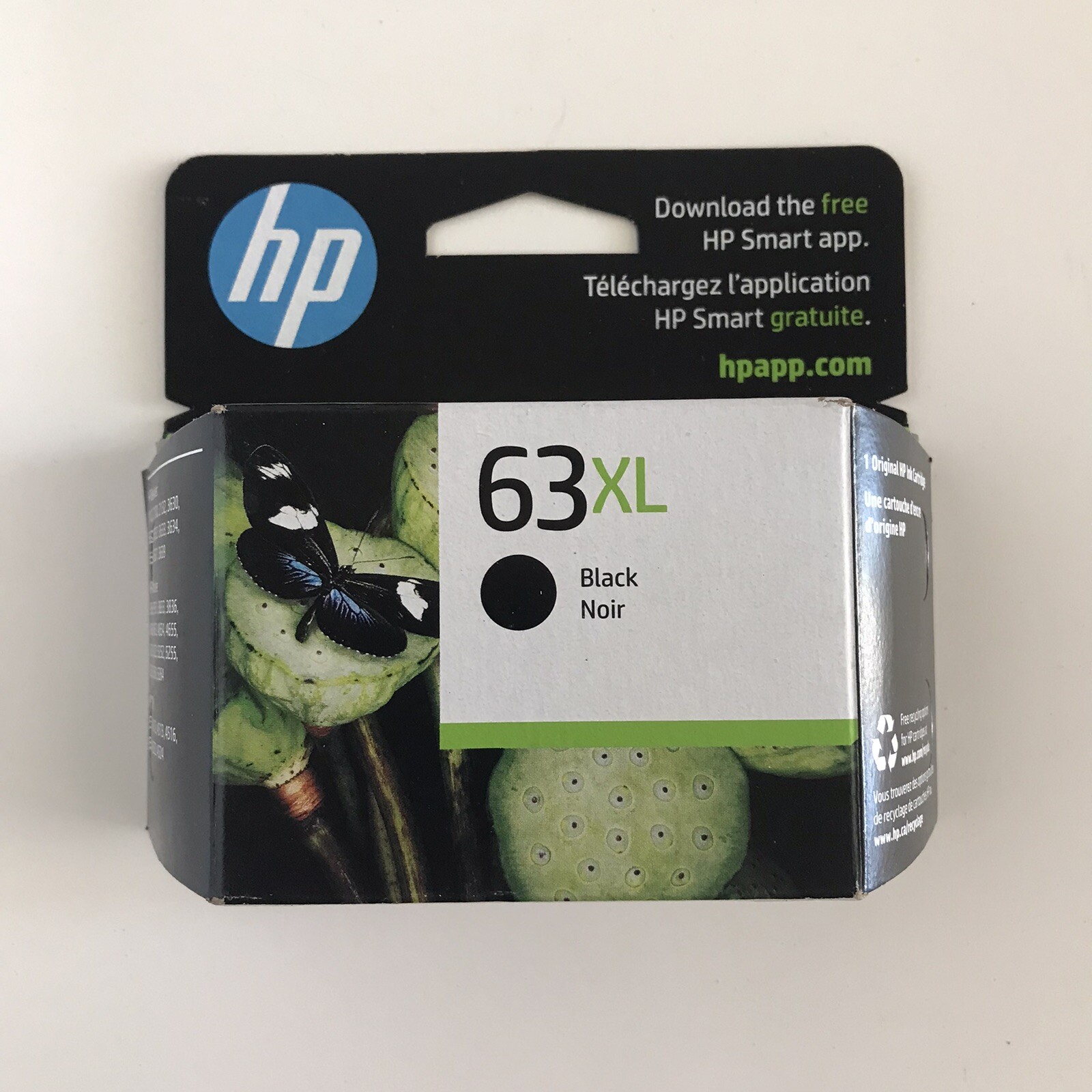 2023-24 Genuine HP 63XL Black Ink Cartridge F6U64AN High Yield OEM Sealed Box