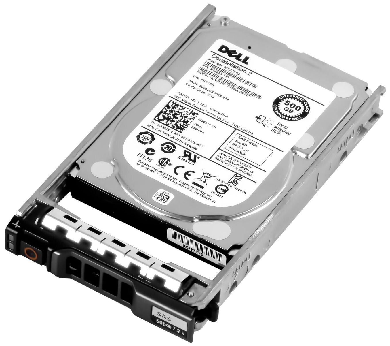 Dell 55RMX 055RMX ST9500620SS 500GB SAS-2 7.2K 64MB 2.5" Internal HDD