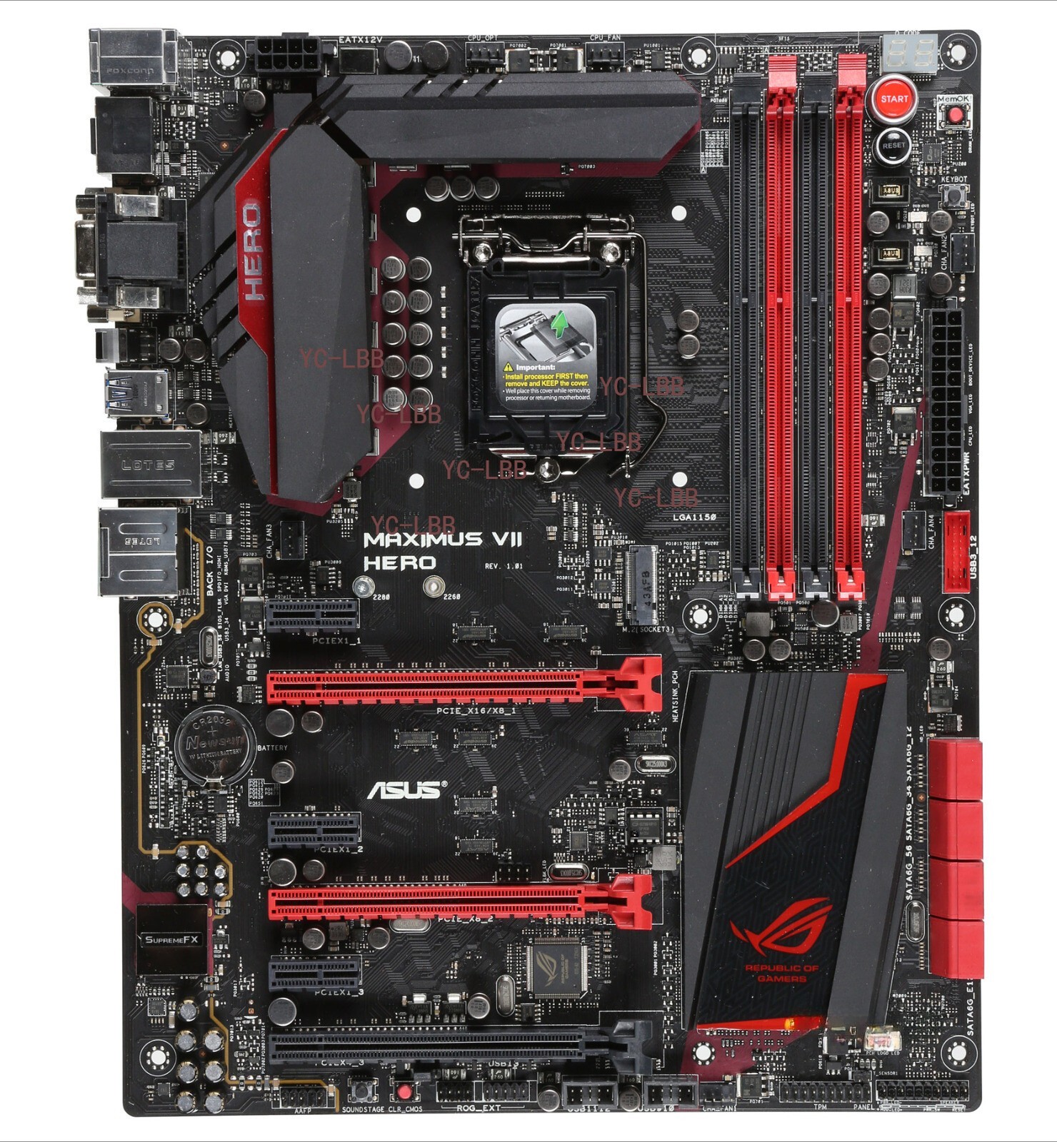 Asus MAXIMUS VII HERO 6*PCIE Motherboard LGA 1150 Intel Z97 DDR3 DIMM USB3.0 ATX