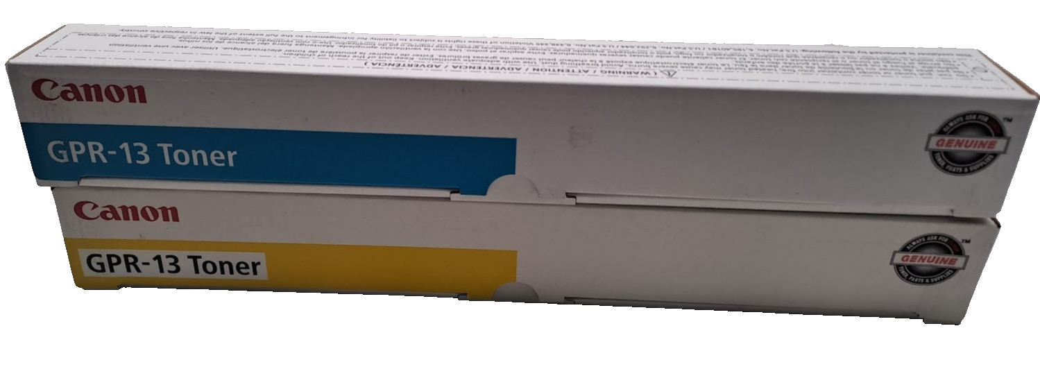 2X Genuine Canon GPR-13 Toner Cyan & Yellow iR C3100 C3170 C2570 OEM