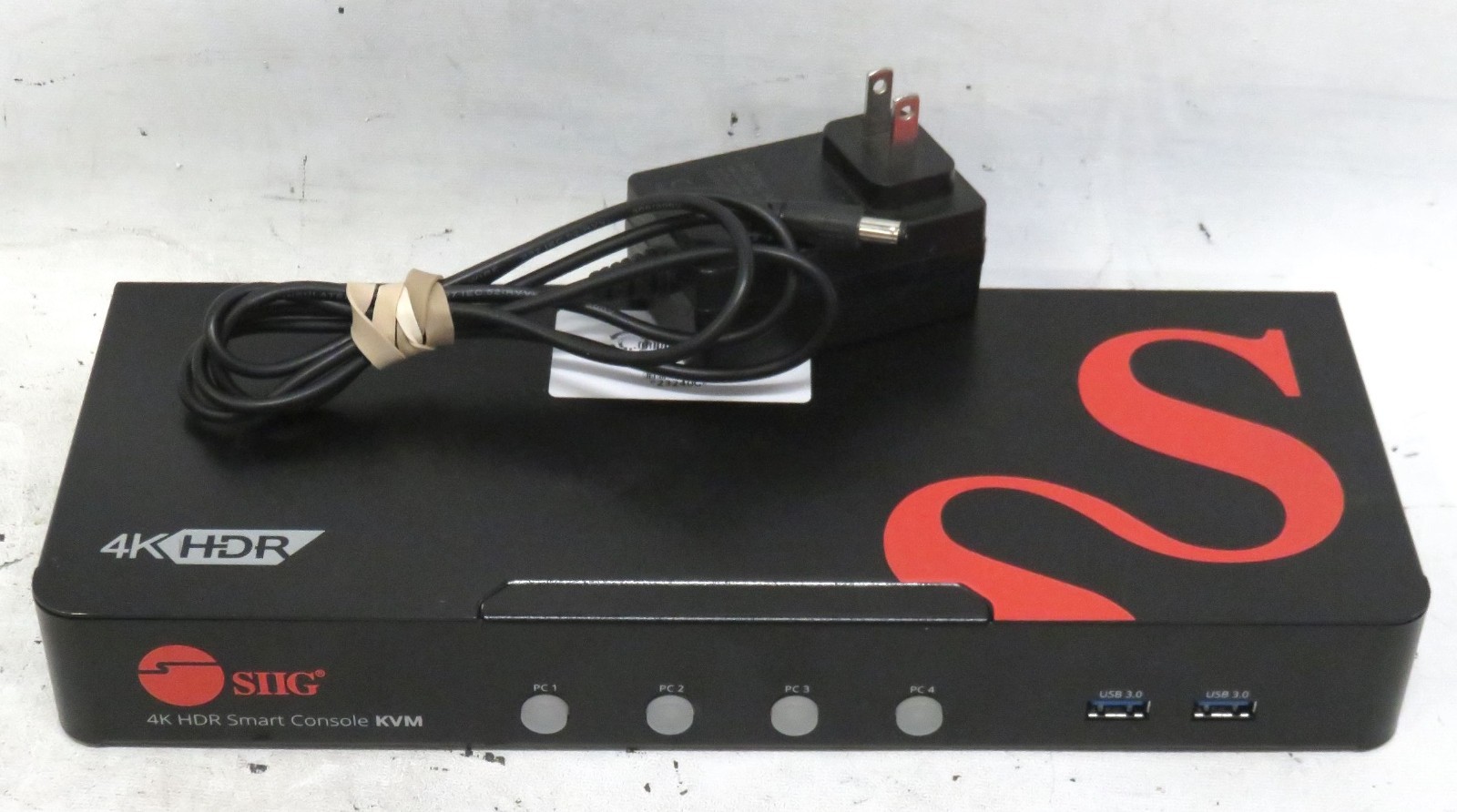 SIIG 4-Port HDMI 4K HDR Smart Console KVM Switch B4P2208X * Working, +Adapter