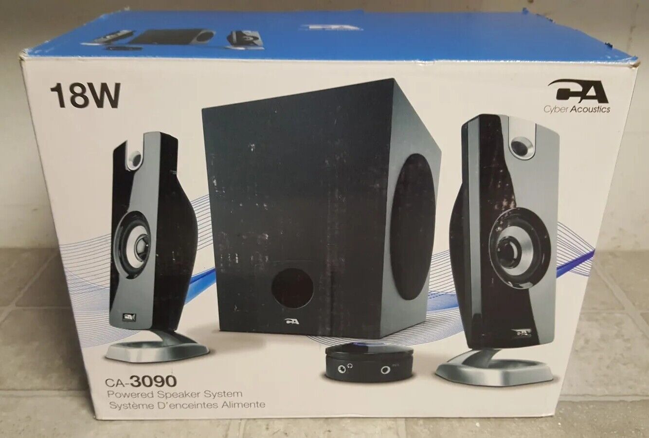 NEW OPEN BOX Cyber Acoustics 18W CA-3090 Computer Speakers