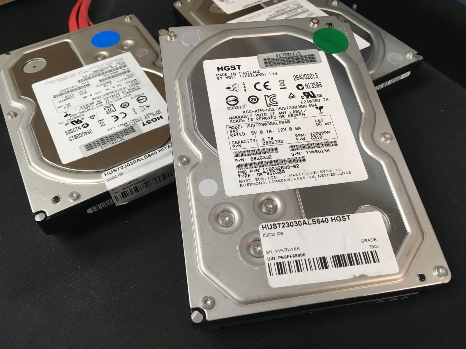 *LOT OF 9* HGST EMC 3TB 7.2K 6G 3.5" SAS HUS723030ALS640 HUS72303CLAR3000