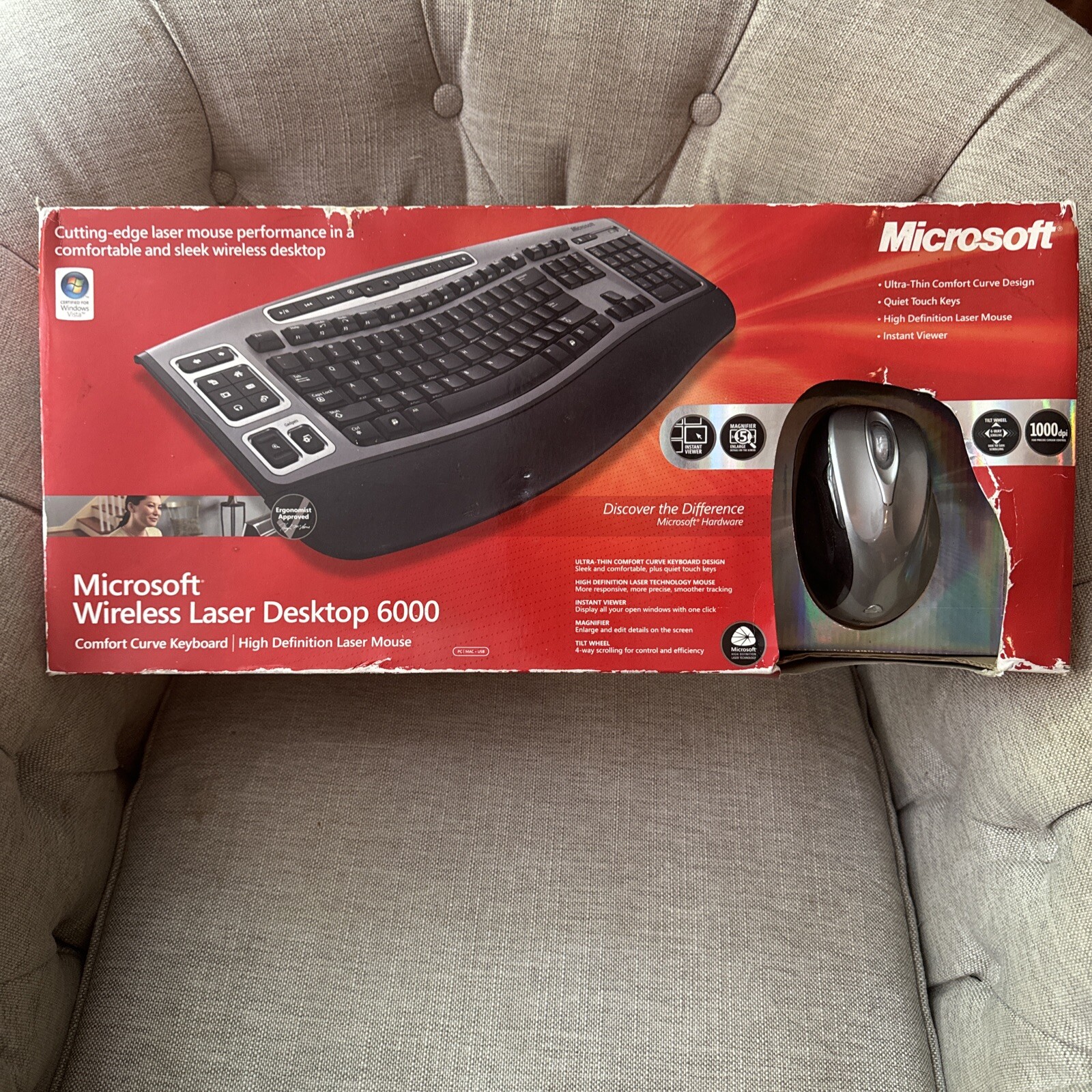 Rare Microsoft Laser Desktop 6000 v2 Wireless Keyboard Sealed Brand New NOS