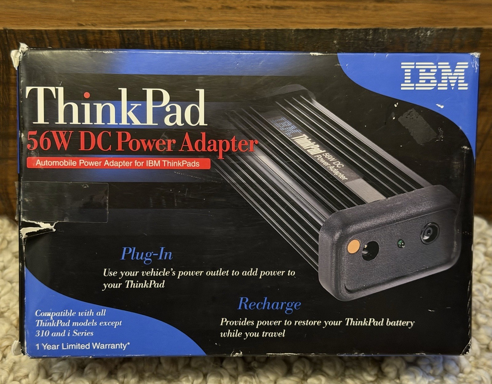 IBM ThinkPad 56W DC Power Adapter New In Box Bundle W Cords Case NOS NIB
