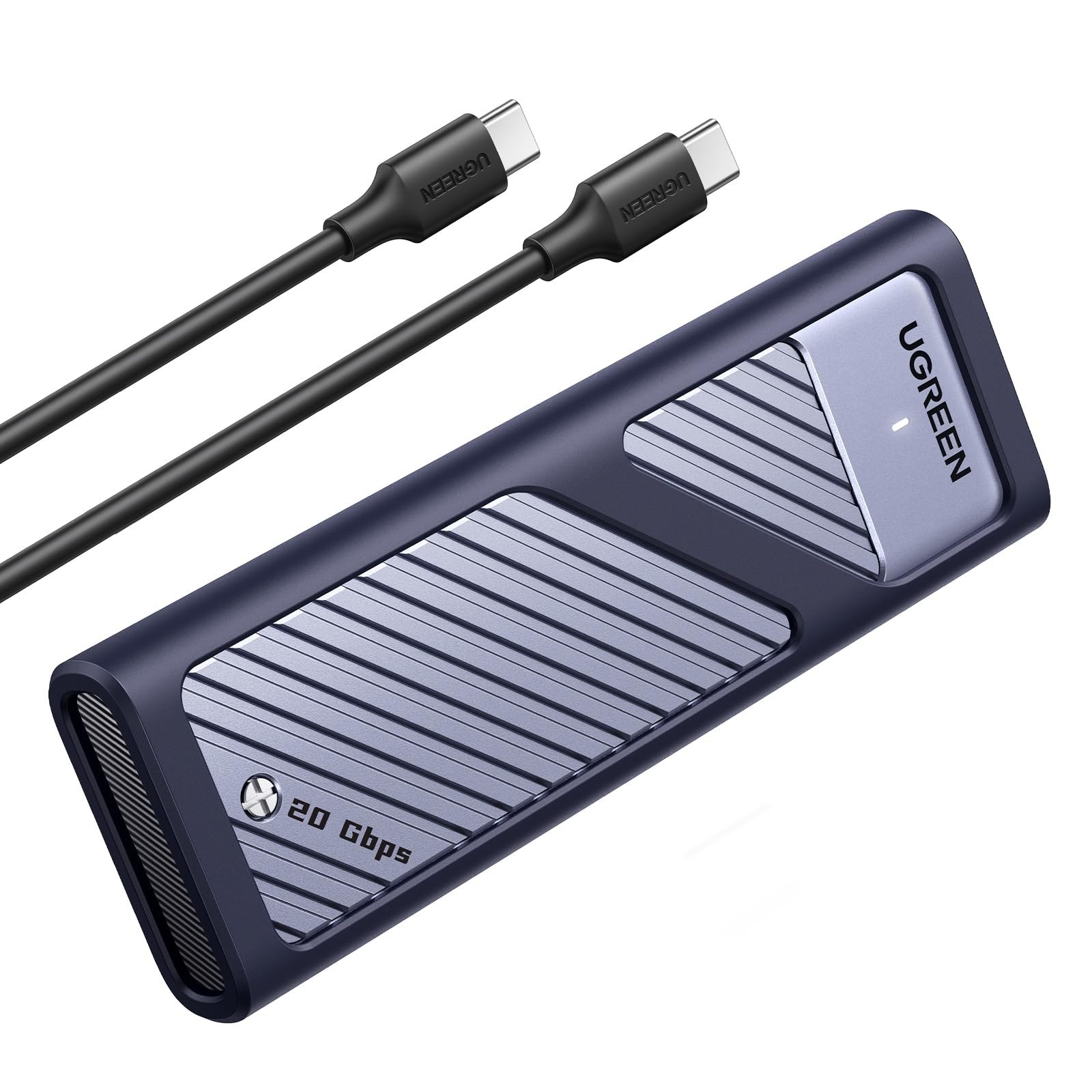 M.2 NVMe SATA SSD Enclosure USB 3.2 Gen 2x2 20Gbps 2230-2280 Aluminum
