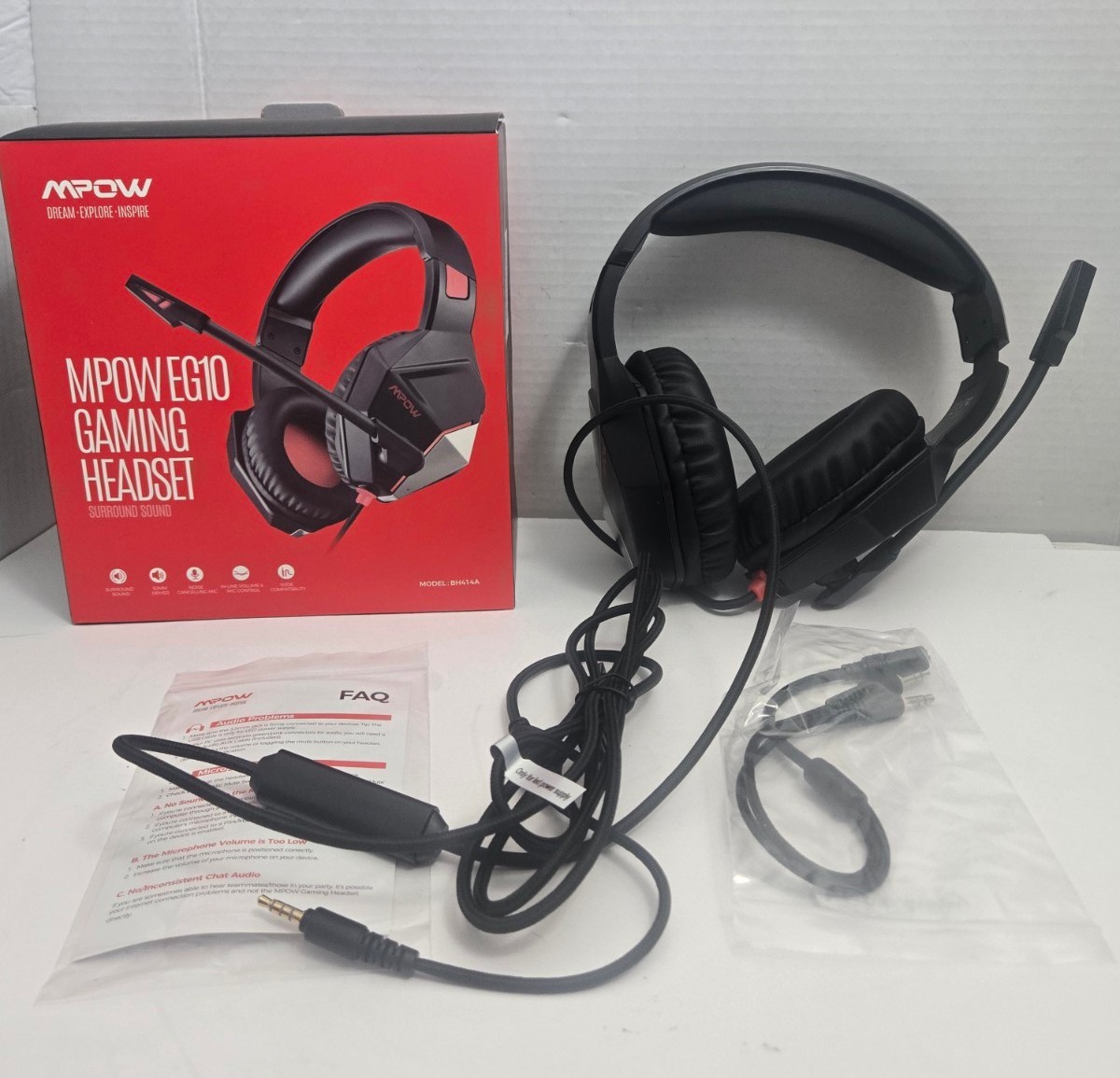 MPOW EG10 Surround Sound Gaming Wired Headset Over-Ear