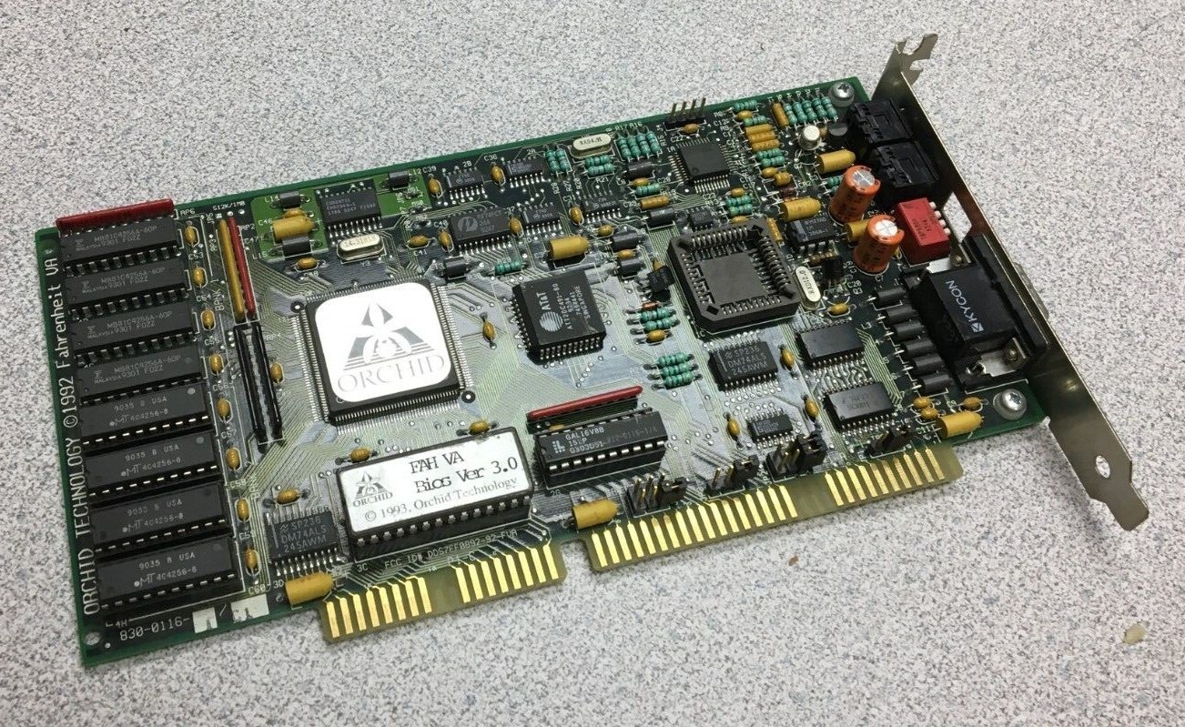 Orchid Technology 1992 Fahrenheit VA 16-bit ISA VESA local bus graphic card 