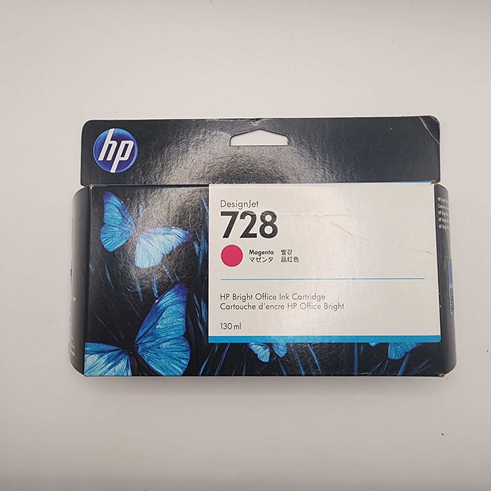 HP 728 Magenta Ink Cartridge 130ml F9J66A DesignJet Genuine OEM Mar 2025