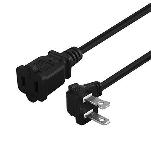 10ft3m Right Angled Polarized Us 2prong Malefemale Extension Power Cord Cable 