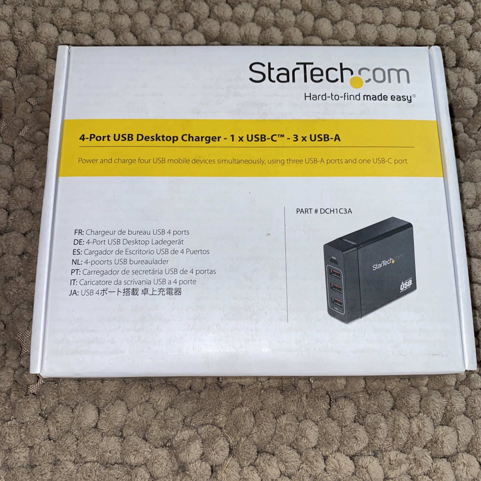 StarTech.com USB C Laptop Charger, 60W PD 3.0, 3x USB-A, Universal Compact USB T