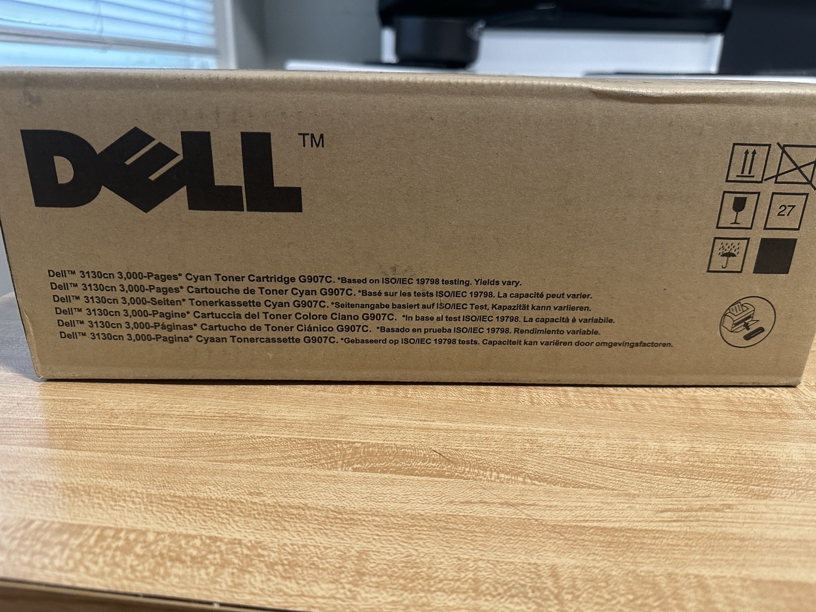 Genuine Dell G907C Cyan Toner Cartridge 3130cn 3000 Page OEM New Sealed