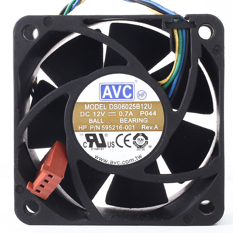 2pcs AVC DS06025B12U P011 60mm 6cm DC 12V 0.70A Pwm server inverter cooling fan