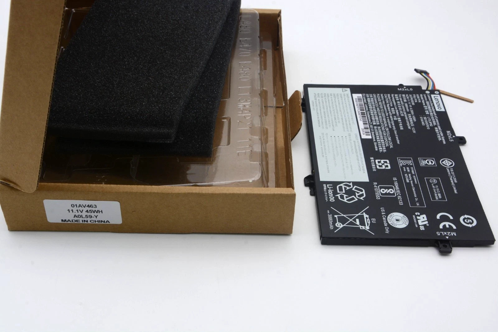 Original L17L3P52 01AV463 Battery for Lenovo ThinkPad L490 L480 L580 L14 45WH