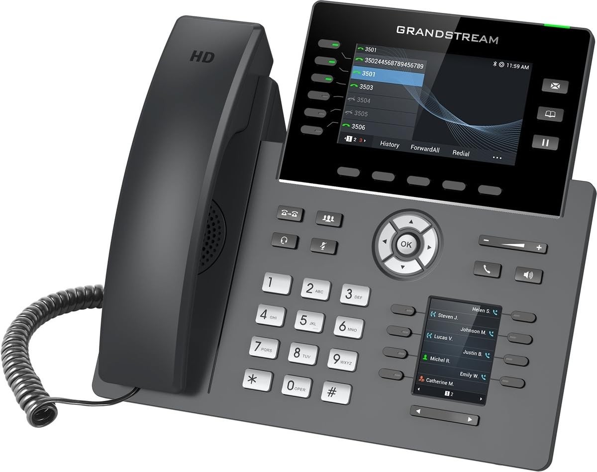Grandstream GRP2616 IP Phone 6 Lines Wi-Fi 5 Gigabit PoE 4.3in Color Display