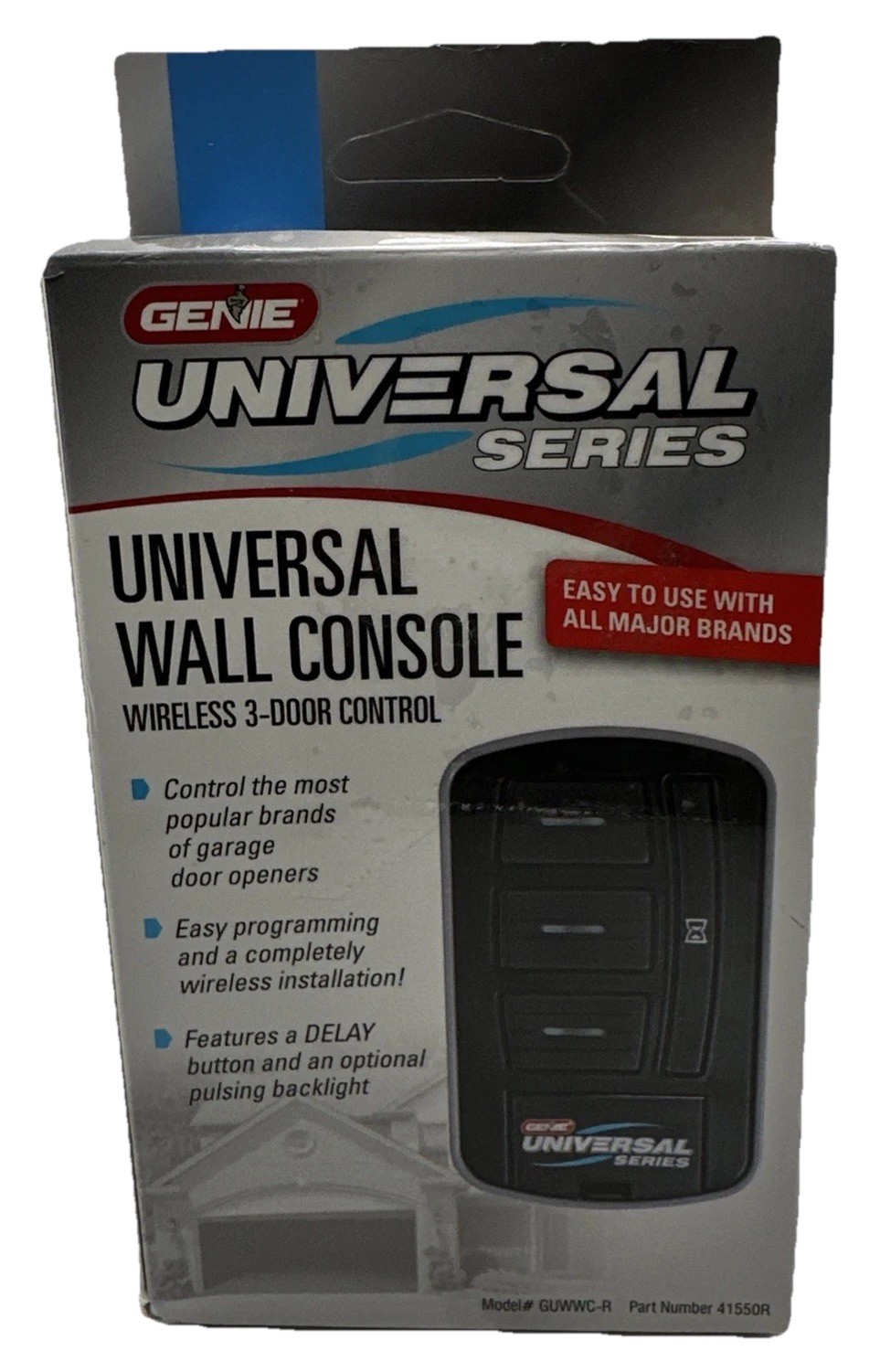 Genie Universal Wireless 3-Door Wall Console GUWWC-R NEW Garage Door Remote