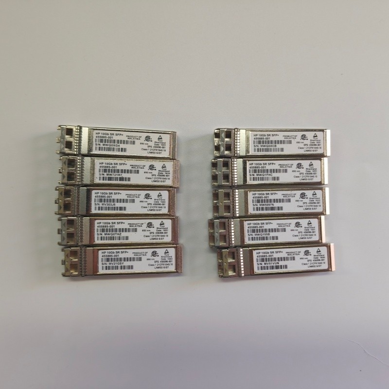 Lot of 10 - HP 10Gb SR SFP+ Transceiver 455883-B21 455885-001 456096-001 850nm
