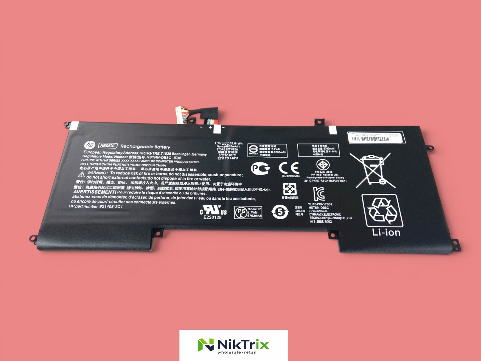 AB06XL HP battery for HP Envy 13-AD019TU HSTNN-DB8C 921438-855 7.7V
